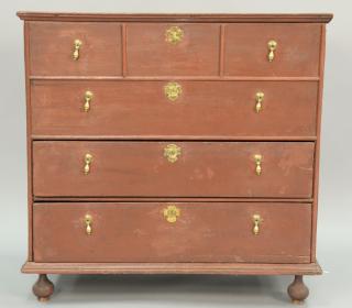 Appraisal: William and Mary blanket chest having lift top and two