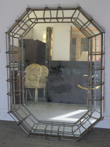 Appraisal: Industrial Style Steel Rebar Vintage Mirror From a New Rochelle