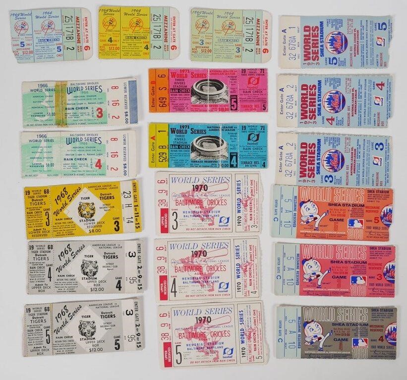 Appraisal: Collection of nineteen World Series Tickets with Yankees Mets Orioles