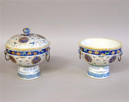 Appraisal: Pair of Chinese Export Doucai porcelain fruit coolers th century