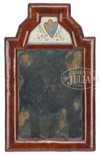 Appraisal: QUEEN ANNE COURTING MIRROR Mid th century American Of typical