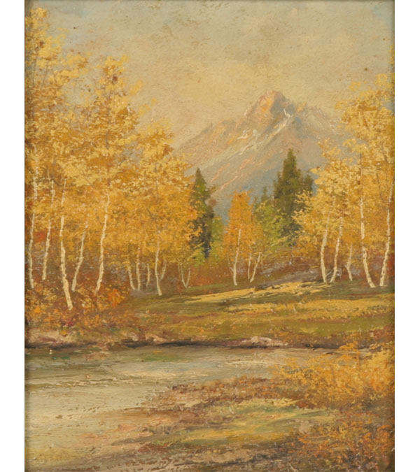 Appraisal: Carl Beck American th century Pair of Colorado Fall Landscapes