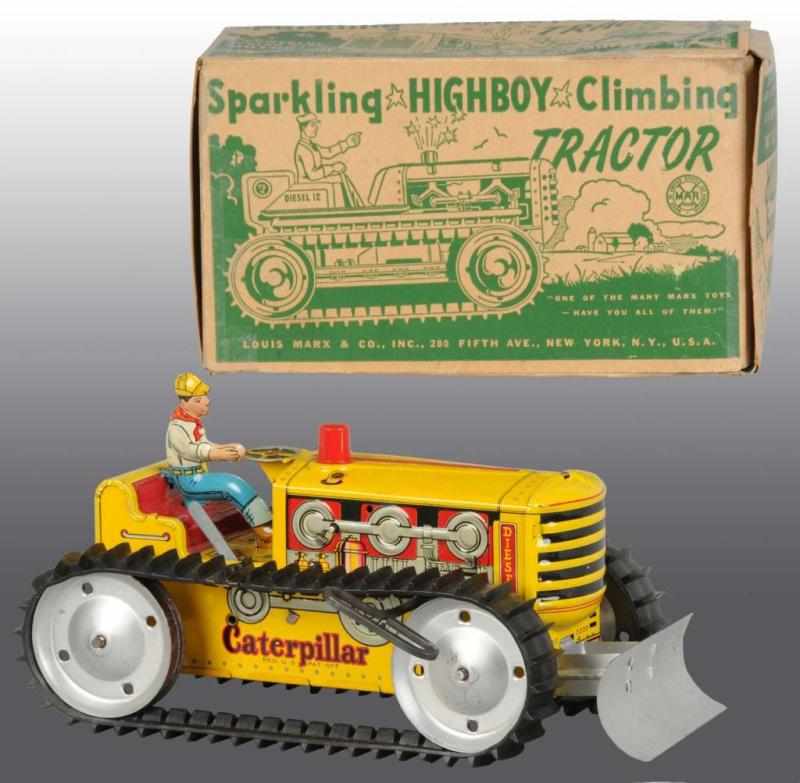 Appraisal: Tin Litho Marx Sparkling Tractor Wind-Up Toy Description American Working