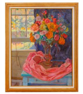 Appraisal: Alden Baker Still Life on Table Oil on Canvas Alden