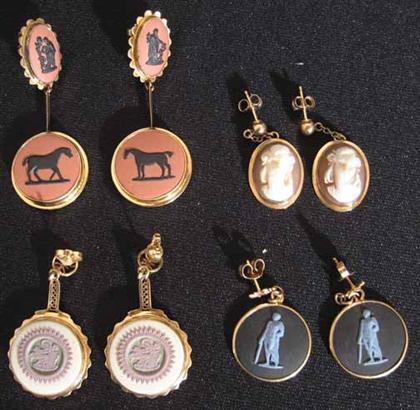 Appraisal: Four Pair of lady's earrings PROVENANCE The Property of a