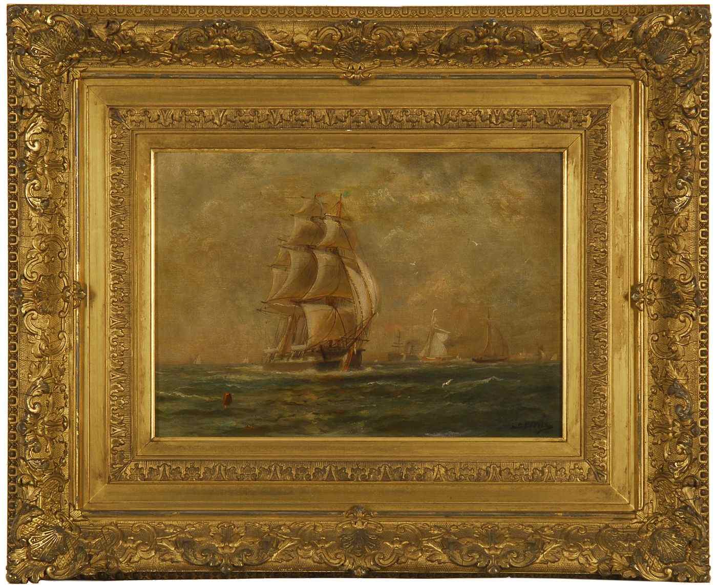 Appraisal: LEMUEL D ELDREDAmerican - Whaler and other vessels off the