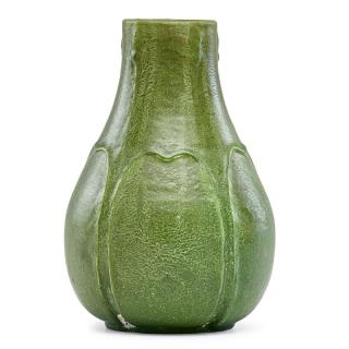 Appraisal: GRUEBY Vase with leaves and bud GRUEBYVase with leaves and