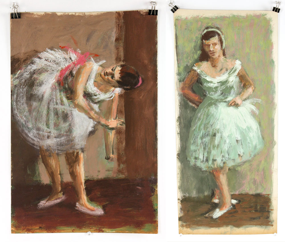 Appraisal: - After Kronberg Ballerinas Pastels Lot of two pastels after