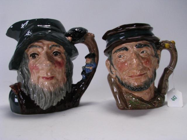 Appraisal: Two Royal Doulton Large Toby Mugs including Rip Van Winkle