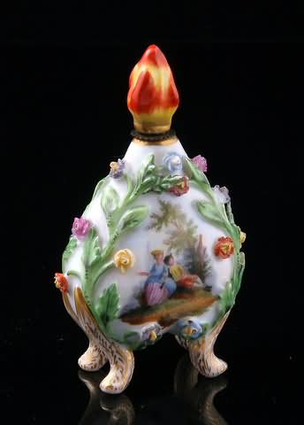 Appraisal: Circa in th century Meissen style with figures in landscape