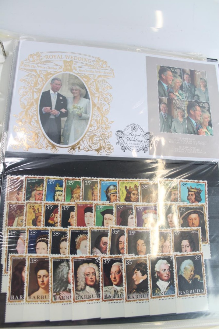 Appraisal: Westminster Collection Diamond Wedding First Day Coin cover collection albums