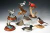 Appraisal: BIRD CARVINGS - Lot of eight hand carved and polycast