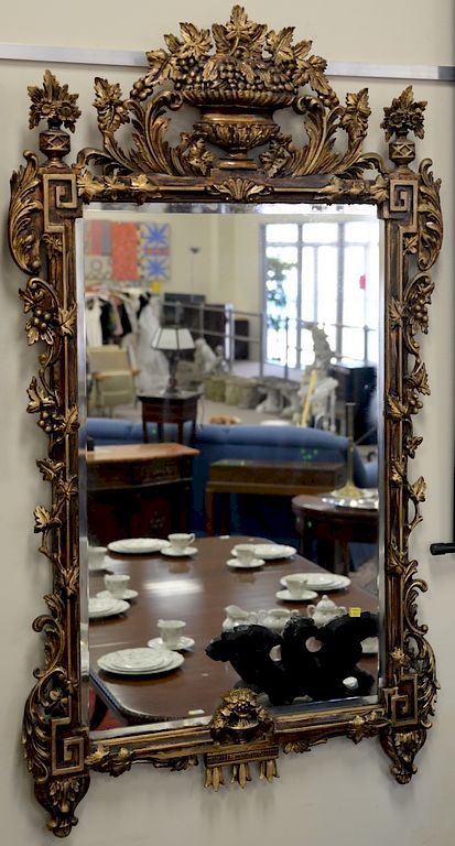 Appraisal: Pair of gold decorated mirrors ht in wd in Provenance