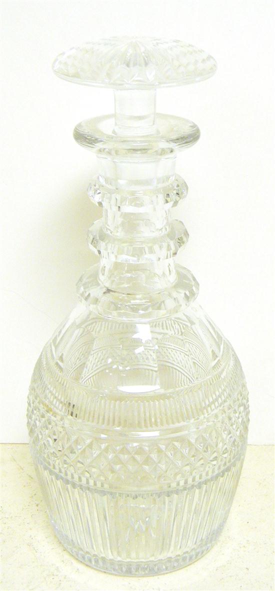 Appraisal: Baccarat cut glass decanter with stopper signed on base