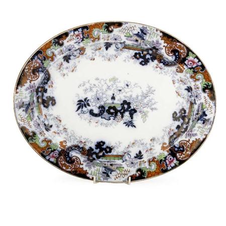 Appraisal: English Chinoiserie Decorated Ironstone Platter Estimate -