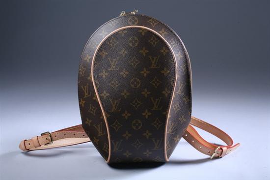 Appraisal: LOUIS VUITTON BROWN LEATHER BACKPACK In signature monogram leather straps