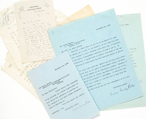 Appraisal: BARRIE JAMES MATTHEW SIR Autograph Letters Signed J M Barrie