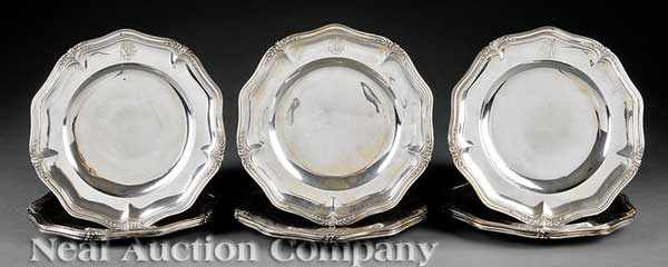 Appraisal: A Set of Twelve French st Standard Silver Place Service