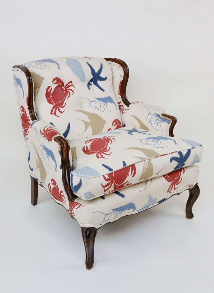 Appraisal: Duralee Pavilion Upholstered Club Chair Duralee Pavilion Upholstered Club Chair