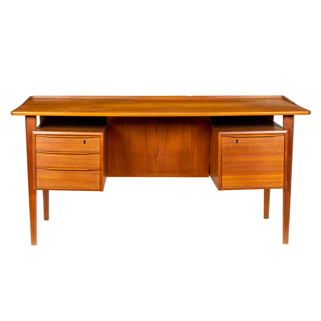 Appraisal: Gunnar Nielsen Tibergaard Desk Denmark teak h x w x