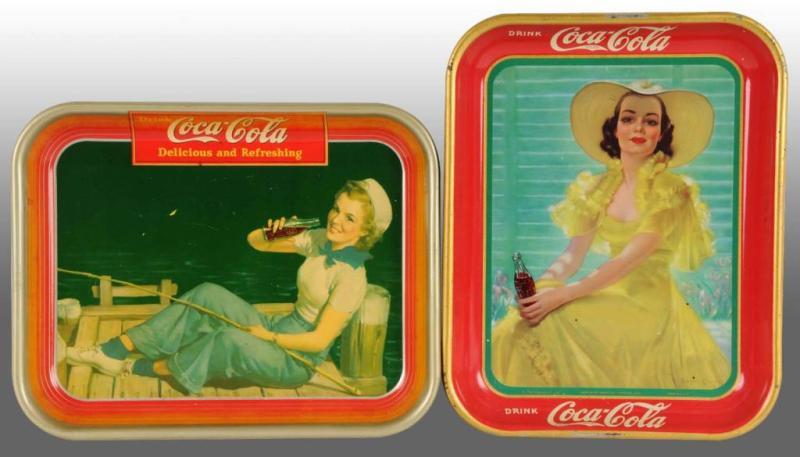 Appraisal: Lot of Coca-Cola Serving Trays Description and Light to medium