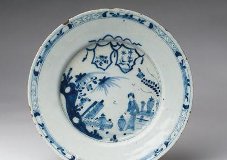 Appraisal: DUTCH DELFT BLUE AND WHITE ARMORIAL PLATE EIGHTEENTH CENTURY Painted