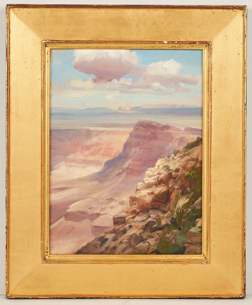 Appraisal: Peter A Nisbet Grand Canyon Oil on Board Peter A