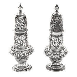 Appraisal: A Pair of George III Silver Casters Maker's Mark 'I