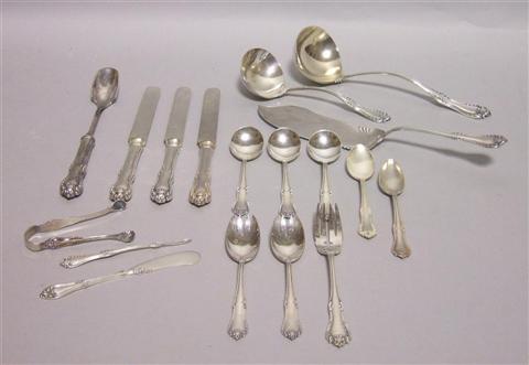 Appraisal: REED BARTON SILVER PARTIAL FLATWARE SERVICE the group comprising three