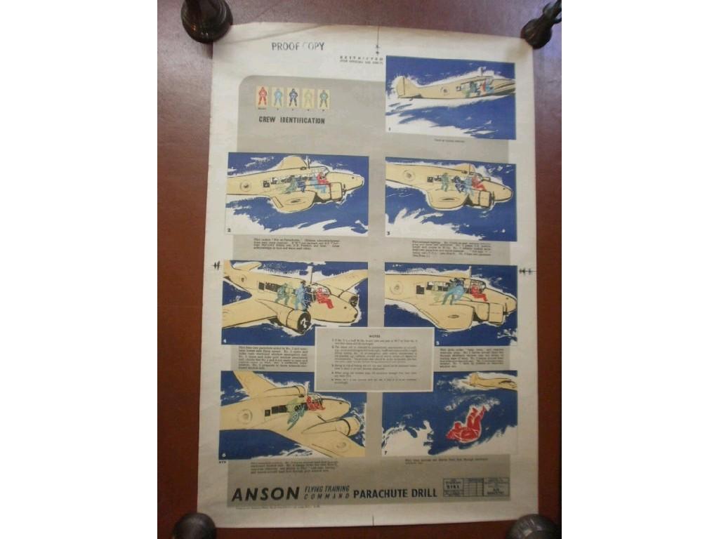 Appraisal: A poster produced for the Air Ministry of Anson flying