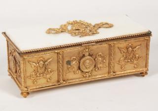 Appraisal: TH FRENCH NEO FRENCH NEO-CLASSICAL DORE BRONZE AND MARBLE TOP