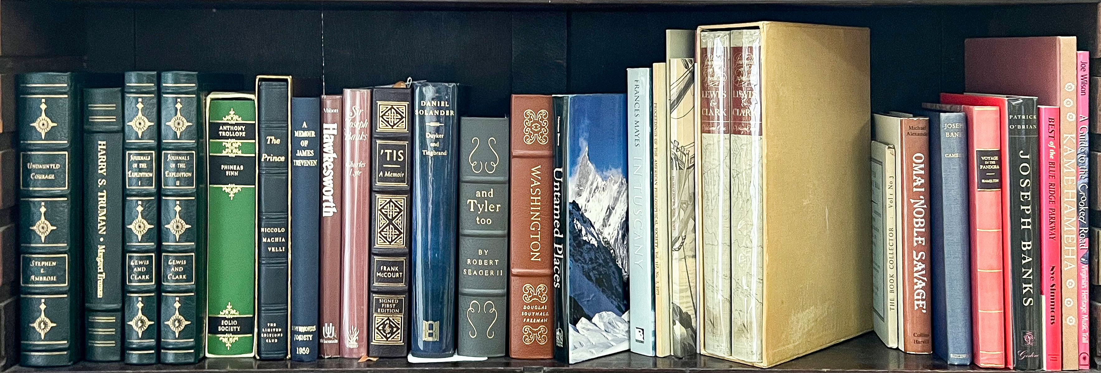 Appraisal: PC LEATHER BOUND EXPLORERS BOOK COLLECTION Including but not limited