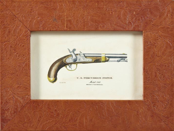 Appraisal: Group of Four American Illustrations of Various Pistols th century