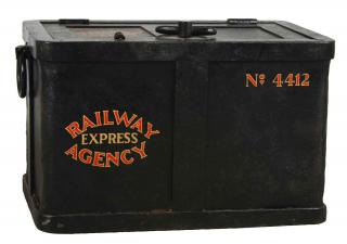 Appraisal: Railway Express Agency No Strong Box This cast iron strong