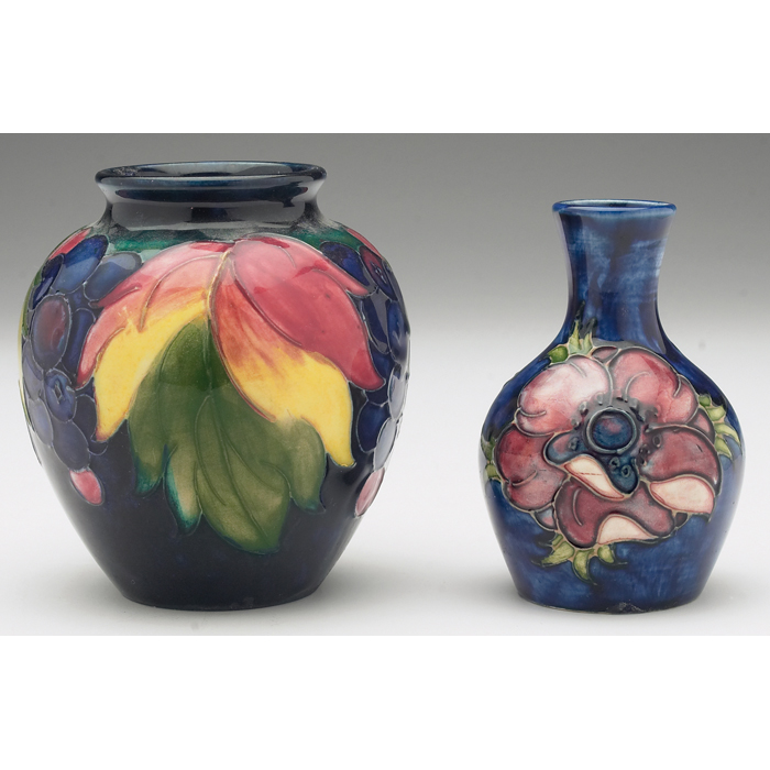 Appraisal: Moorcroft vase grape design w x h with a Moorcroft