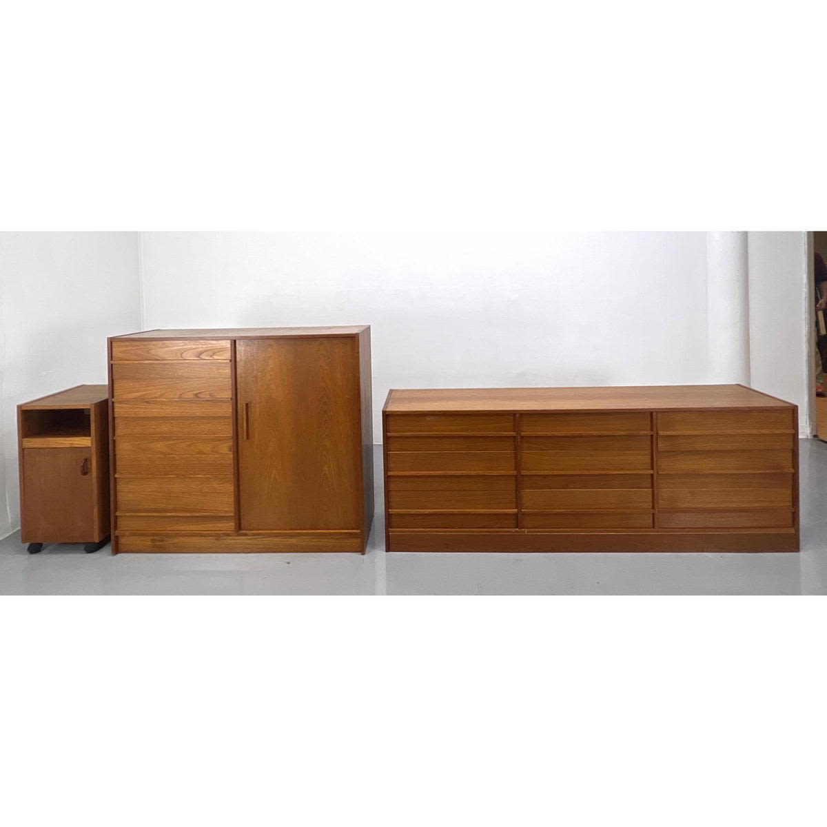 Appraisal: pc Danish Modern teak bedroom Set Tall dresser wardrobe with