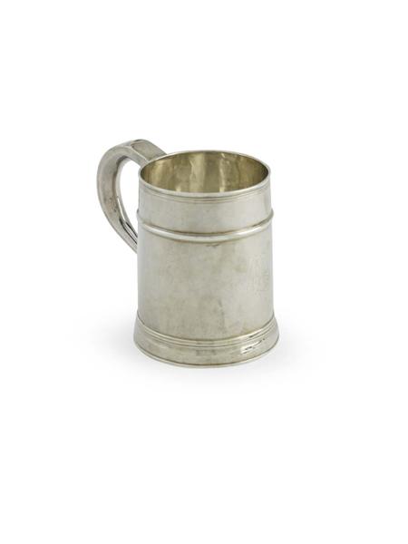 Appraisal: A Britannia standard pint mug London circa of tapering form