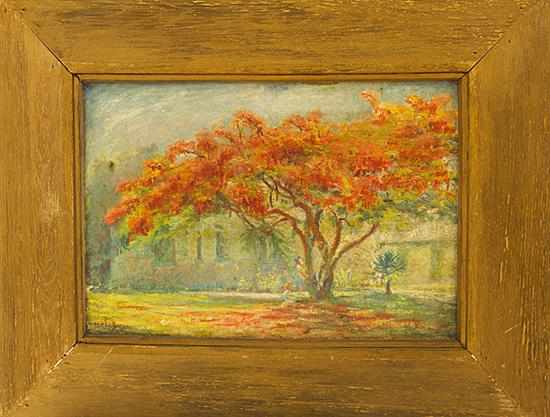 Appraisal: M R Lazaras American th century ELLIOT STREET oil on