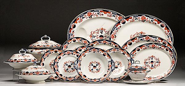 Appraisal: WOOD SONS CEDRIC PATTERN DINNER SERVICE FOR TWELVE English late