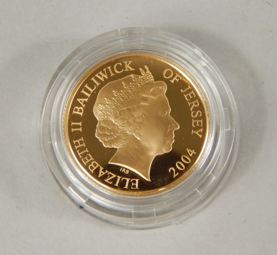 Appraisal: An Elizabeth II Bailwick of Jersey pound gold proof coin