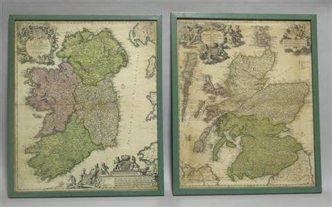 Appraisal: JOHAN BAPISTA HOMANN - SCOTLAND IRELAND Print each x in