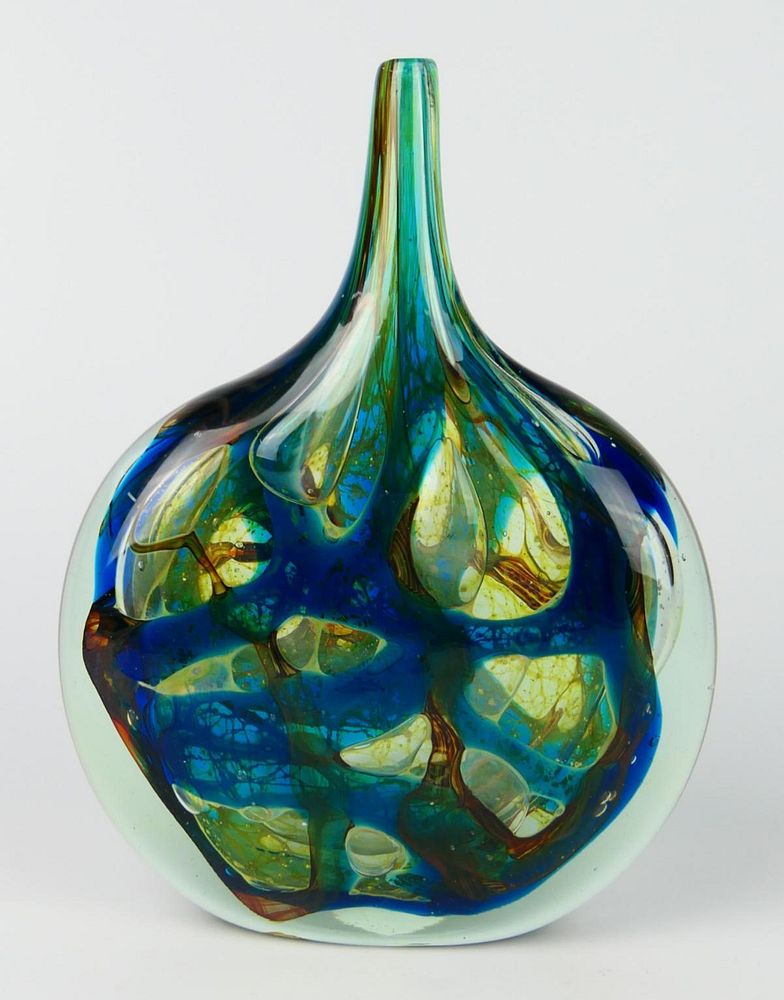 Appraisal: A MAGNIFICENT RARE M HARRIS MDINA ART GLASS VASE Michael