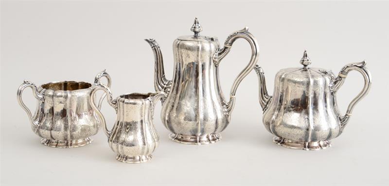 Appraisal: VICTORIAN SILVER FOUR-PIECE TEA AND COFFEE SERVICE Marked 'W S