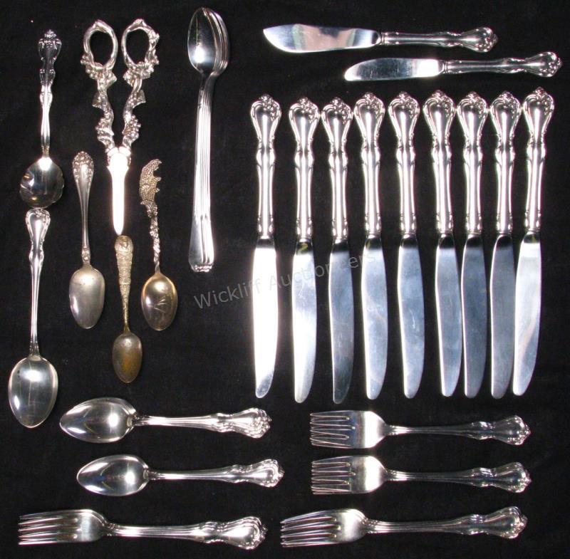 Appraisal: Reed and Barton 'Rose Cascade' Sterling Flatware Pcs nine dinner