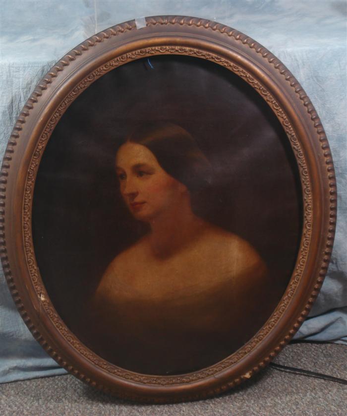 Appraisal: American School th c oval o c portrait of a