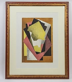 Appraisal: JACQUES VILLON FRENCH - Cubist Abstract Signed in the plate