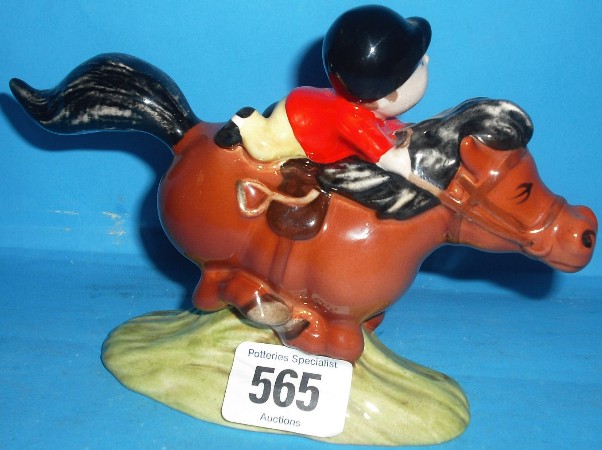 Appraisal: Beswick Thelwell child on galloping brown horse Pony Express