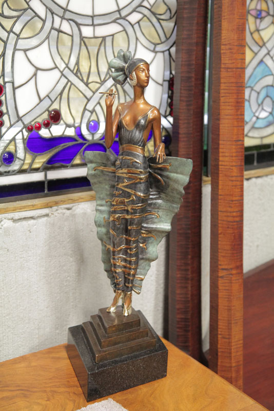 Appraisal: ROMAIN DE TIRTOFF ERTE RUSSIAN - ''FEMME FATALE'' BRONZE SCULPTURE