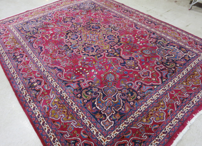 Appraisal: PERSIAN MASHAD CARPET Razavi Khorasan Province northeastern Iran floral and