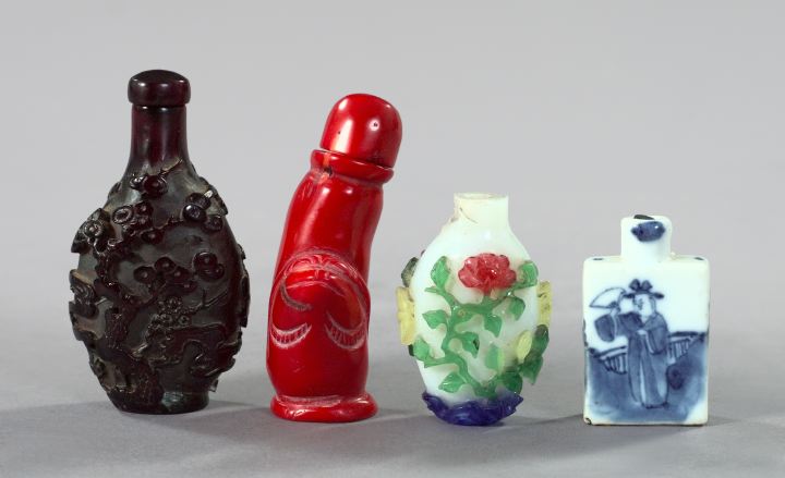 Appraisal: Interesting Collection of Four Chinese Snuff Bottles comprised of an